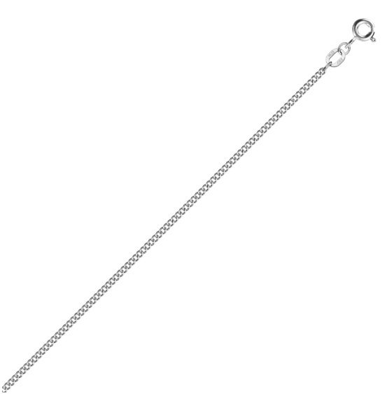 Цепь из белого золота, плетение «Гурмета»